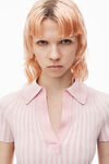 Alexander Wang ballerina pink 超细棉质 polo 套头衫