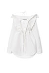 alexander wang layered bikini shirt in poplin swim white