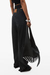 Alexander Wang black rex medium hobo bag in lambskin leather