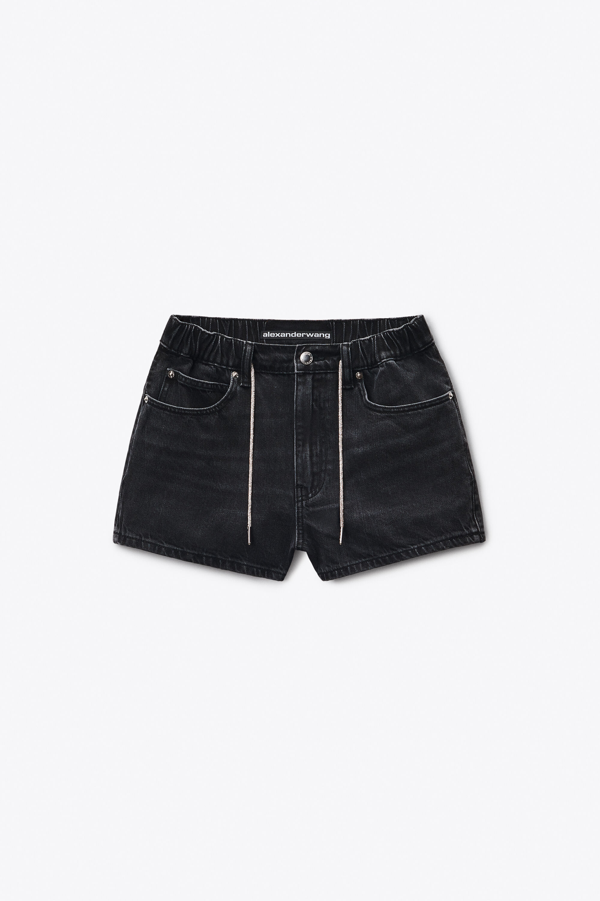 Crystal Drawcord Short in GREY AGED | alexanderwang®