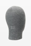alexander wang 密织凹刻徽标巴拉克拉法帽 medium grey melange