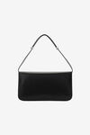 alexander wang dome structured flap bag in leather black