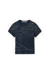 Alexander Wang washed black distressed logo shrunken tee in cotton jersey