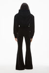 alexander wang flared pant in velour black