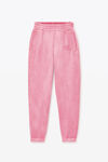 Alexander Wang washed lotus pink puff-print logo sweatpants