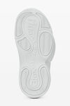 alexander wang aw hoop pebble leather sneaker  optic white