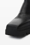 alexander wang terrain 裂纹漆皮机车靴 black