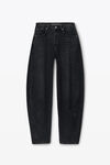 Oversize-Jeans aus Denim mit niedrigem Bund