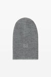 alexander wang 密织凹刻徽标巴拉克拉法帽 medium grey melange