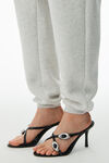 alexander wang sweatpant in dense fleece vintage heather grey