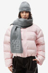 alexander wang 密织凹刻徽标无檐帽 medium grey melange