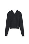 Alexander Wang charcoal cardigan mit durchgehender knopfleiste aus wolle