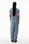 Alexander Wang washed blue ink blue shrunken cotton tee with logo