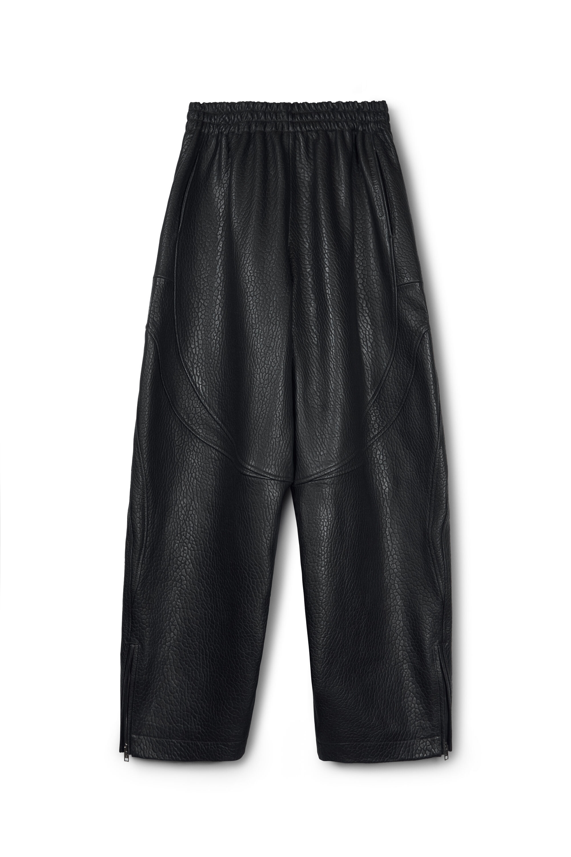 Track Pant in Primal Lambskin Leather in BLACK | alexanderwang®