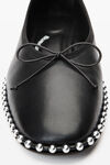 Alexander Wang black lina 光滑羔羊皮珠链平底鞋