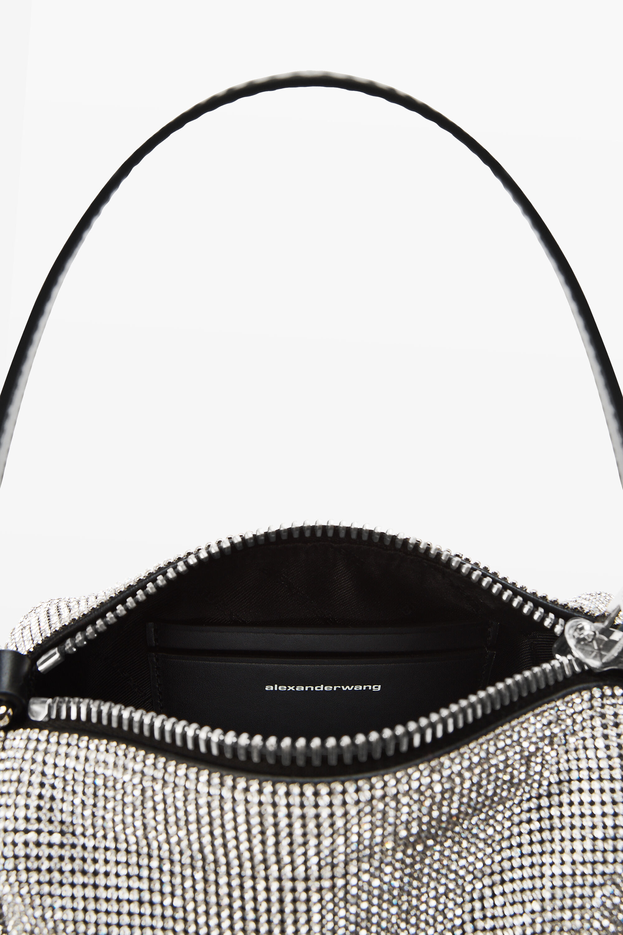 Divina Pochette Crystal Mesh in WHITE | alexanderwang®