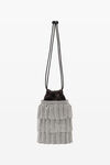alexander wang クリスタルメッシュ ドローストリングポーチ white/black