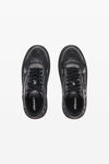 Alexander Wang grey aged sneaker aus wildleder mit schaumdruck und hotfix-strass