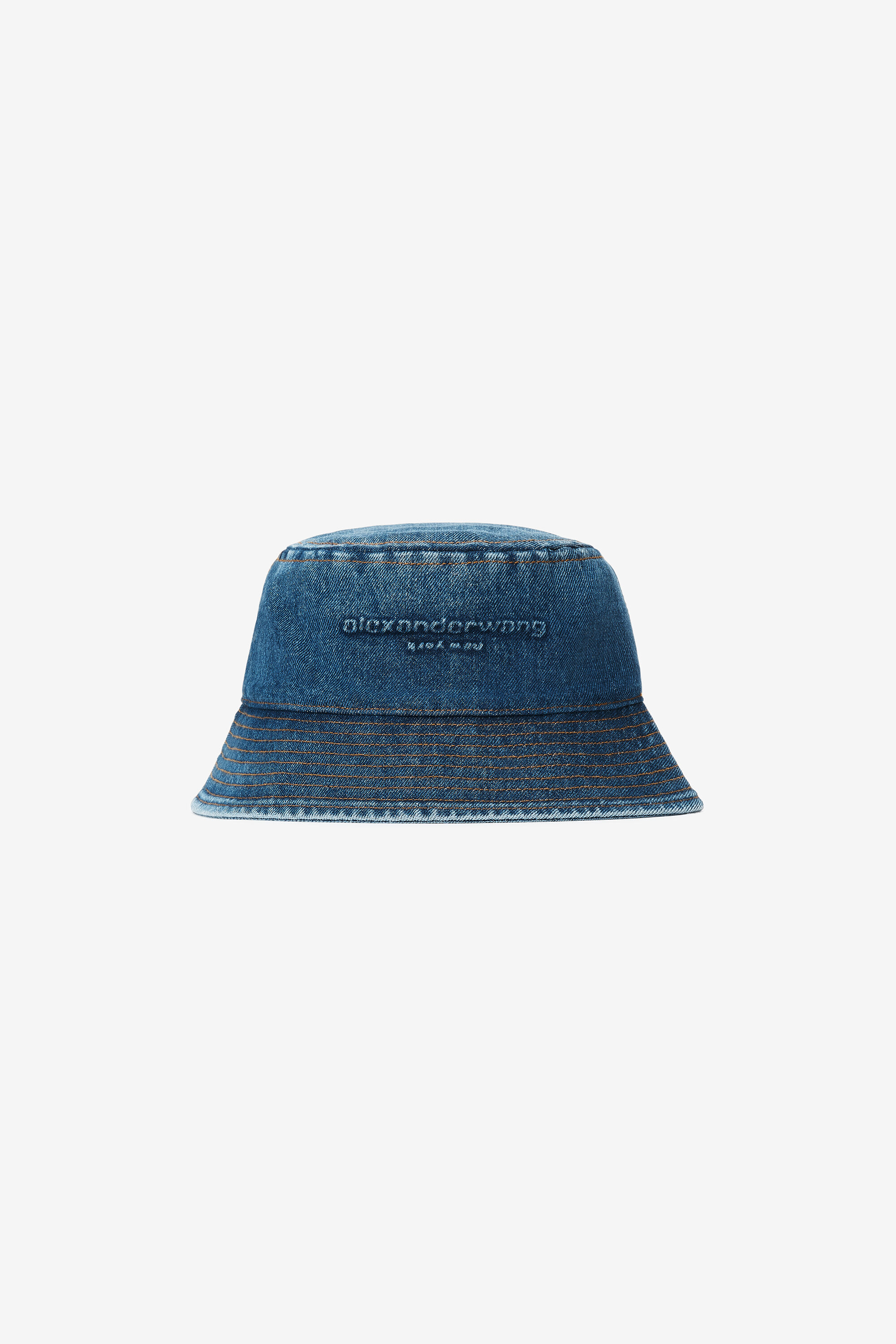 alexanderwang embossed bucket hat in denim DEEP BLUE 