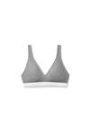 alexander wang bralette in ribbed jersey dark heather grey