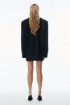 Alexander Wang black oversized logo-embroidered blazer