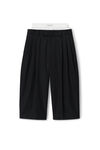 alexander wang 羊毛混纺叠搭剪裁裙裤 black