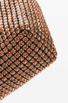 alexander wang heiress pouch in crystal mesh faded neon orange