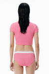 Alexander Wang lotus pink 粉色棉质短款婴儿 t 恤