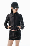 Alexander Wang black black shrunken zip-up jacket