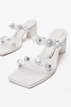 Alexander Wang optic white rexa 65mm sandal in leather