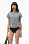 Alexander Wang acid fog logo embossed acid wash shrunken tee