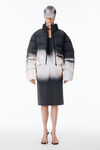 Alexander Wang silver/black 反光渐变色羽绒服