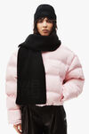 alexander wang 密织凹刻徽标围巾 black