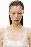 alexander wang tanktop in sequin nylon snow white