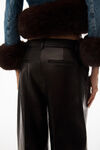 alexander wang pantalon ajusté en cuir gras black