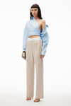 Alexander Wang feather pleated trouser in wool tailoring