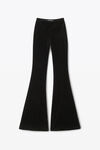alexander wang flared pant in velour black
