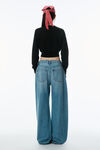 Alexander Wang black cropped athletic mesh cardigan