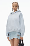 Alexander Wang light heather grey ストラクチャードテリー パフロゴ フーディー