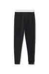 Alexander Wang washed black jogger pant in waffle-knit cotton stretch