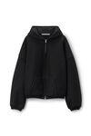 oversized logo embroidered hoodie in cotton