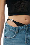 alexander wang asymmetric bikini layer mini skirt in denim vintage light indigo