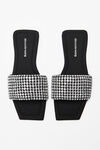 alexander wang anya水晶拖鞋 black