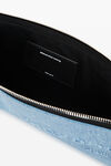 alexander wang trompe- l'oeil 皮革拉链手拿包 vintage medium indigo