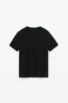 alexander wang 发泡徽标装饰棉质平纹针织短款 t 恤 black