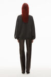 Alexander Wang charcoal melange crystal hotfix crewneck pullover in wool-cashmere