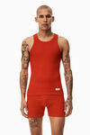 alexander wang tank in ribbed cotton red
