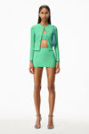 alexander wang 纹理提花平纹针织开衫 mint julep