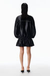 Alexander Wang black drop waist parka dress with reflective piping