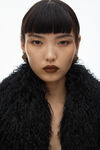 Alexander Wang black 蒙古毛短款西装外套